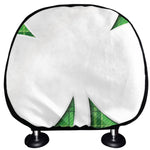 Green Shamrock Tartan Print Car Headrest Covers