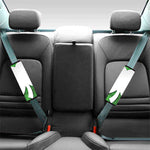 Green Shamrock Tartan Print Car Seat Belt Covers