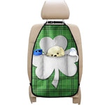Green Shamrock Tartan Print Car Seat Organizers