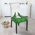 Green Shamrock Tartan Print Dining Chair Slipcover