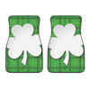 Green Shamrock Tartan Print Front Car Floor Mats