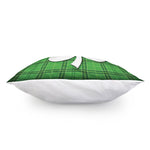 Green Shamrock Tartan Print Pillow Cover