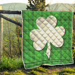 Green Shamrock Tartan Print Quilt