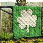 Green Shamrock Tartan Print Quilt