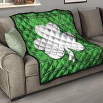 Green Shamrock Tartan Print Quilt