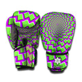 Green Shapes Moving Optical Illusion Boxing Gloves