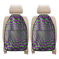 Green Shapes Moving Optical Illusion Car Seat Organizers
