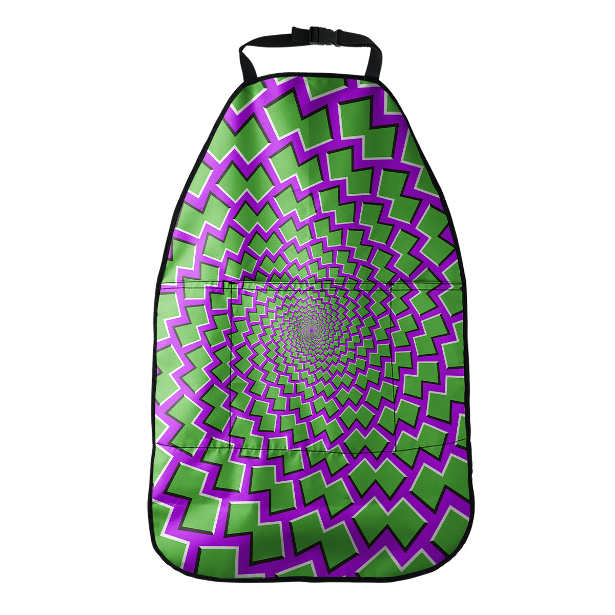 Green Shapes Moving Optical Illusion Car Seat Organizers