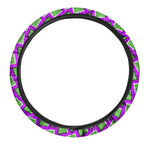 Green Shapes Moving Optical Illusion Car Steering Wheel Cover