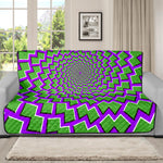 Green Shapes Moving Optical Illusion Futon Protector