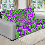 Green Shapes Moving Optical Illusion Futon Protector