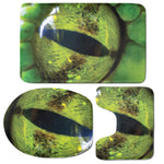 Green Snake Eye Print 3 Piece Bath Mat Set