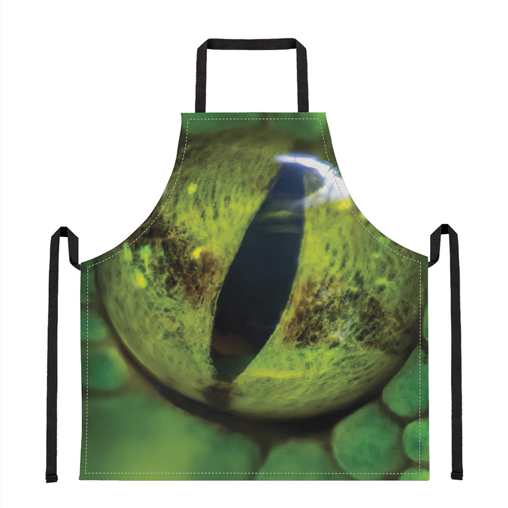 Green Snake Eye Print Apron