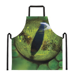 Green Snake Eye Print Apron