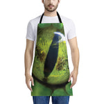 Green Snake Eye Print Apron