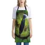 Green Snake Eye Print Apron