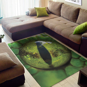 Green Snake Eye Print Area Rug