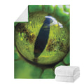 Green Snake Eye Print Blanket