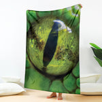 Green Snake Eye Print Blanket