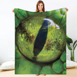 Green Snake Eye Print Blanket