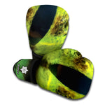 Green Snake Eye Print Boxing Gloves