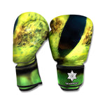 Green Snake Eye Print Boxing Gloves