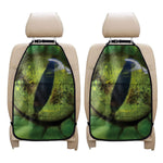 Green Snake Eye Print Car Seat Organizers
