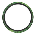 Green Snake Eye Print Car Steering Wheel Cover