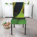 Green Snake Eye Print Dining Chair Slipcover