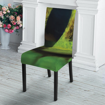 Green Snake Eye Print Dining Chair Slipcover