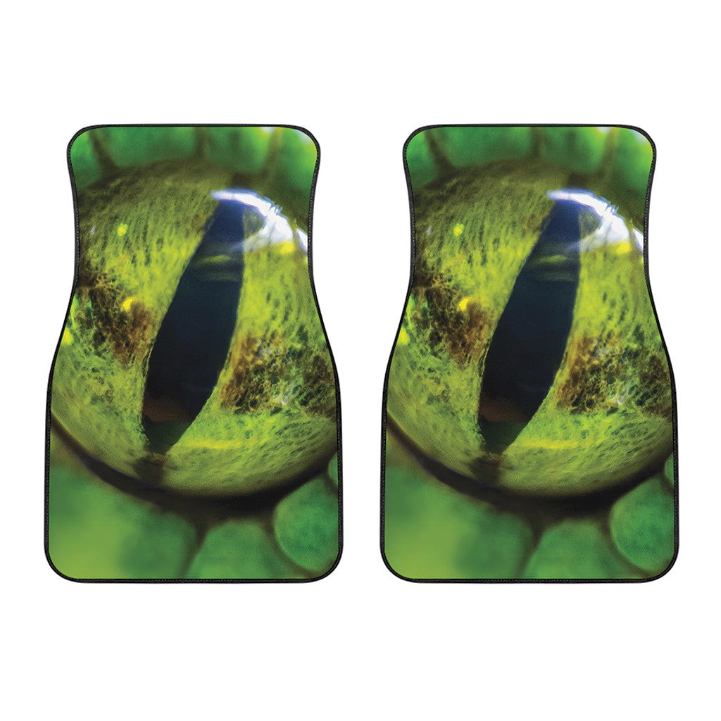 Green Snake Eye Print Front Car Floor Mats