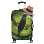 Green Snake Eye Print Luggage Cover
