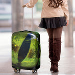 Green Snake Eye Print Luggage Cover