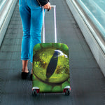 Green Snake Eye Print Luggage Cover
