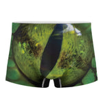 Green Snake Eye Print Men's Boxer Briefs