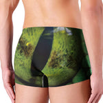 Green Snake Eye Print Men's Boxer Briefs