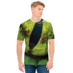 Green Snake Eye Print Men's T-Shirt