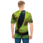 Green Snake Eye Print Men's T-Shirt