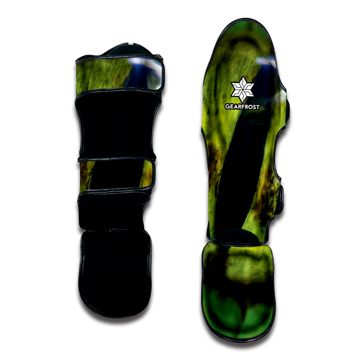 Green Snake Eye Print Muay Thai Shin Guard