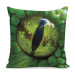Green Snake Eye Print Pillow Cover