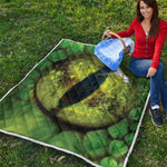 Green Snake Eye Print Quilt