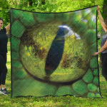 Green Snake Eye Print Quilt