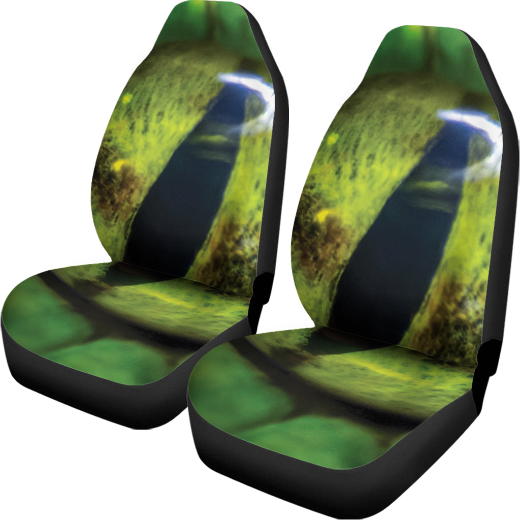 Green Snake Eye Print Universal Fit Car Seat Covers