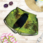 Green Snake Eye Print Women's Shorts