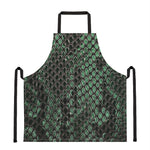 Green Snakeskin Print Apron