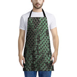Green Snakeskin Print Apron
