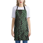 Green Snakeskin Print Apron