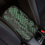 Green Snakeskin Print Car Center Console Cover