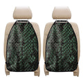 Green Snakeskin Print Car Seat Organizers