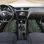 Green Snakeskin Print Front and Back Car Floor Mats